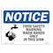 Signmission OSHA Sign, Food Warning Wash Hands With Symbol, 14in X 10in Rigid Plastic, 10" W, 14" L, Landscape OS-NS-P-1014-L-12840 - alternate 1